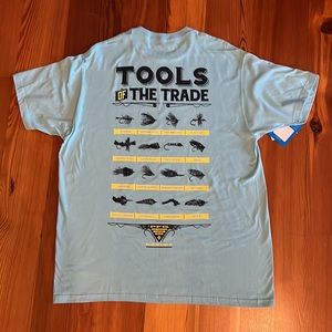 NWT Columbia Men’s “Tools of the Trade” Short- Sleeve Light Blue T-Shirt Sz XL